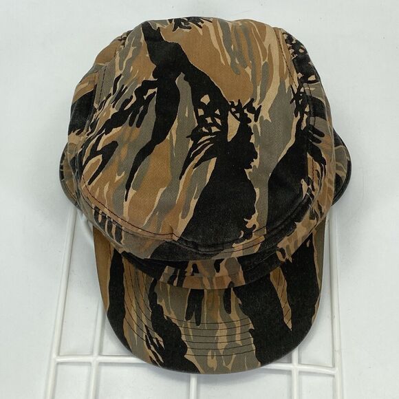 Vintage K-Brand Tiger Stripe Camouflage Hat Neck Flap Size L-XL (H2) - Picture 6 of 9